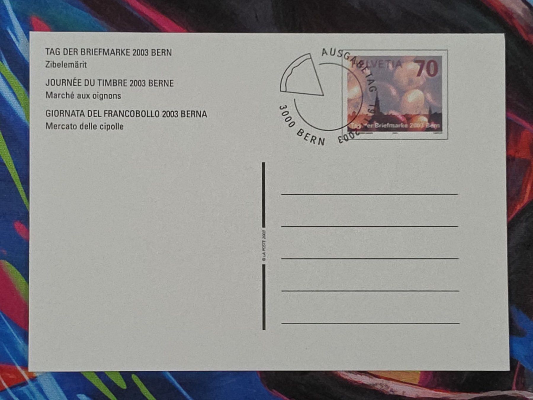 Cartoline postali: CL26 Carte Postale + Timbre Suisse 2003 – Usato da Cousset venduto da Patrick_Collections 1