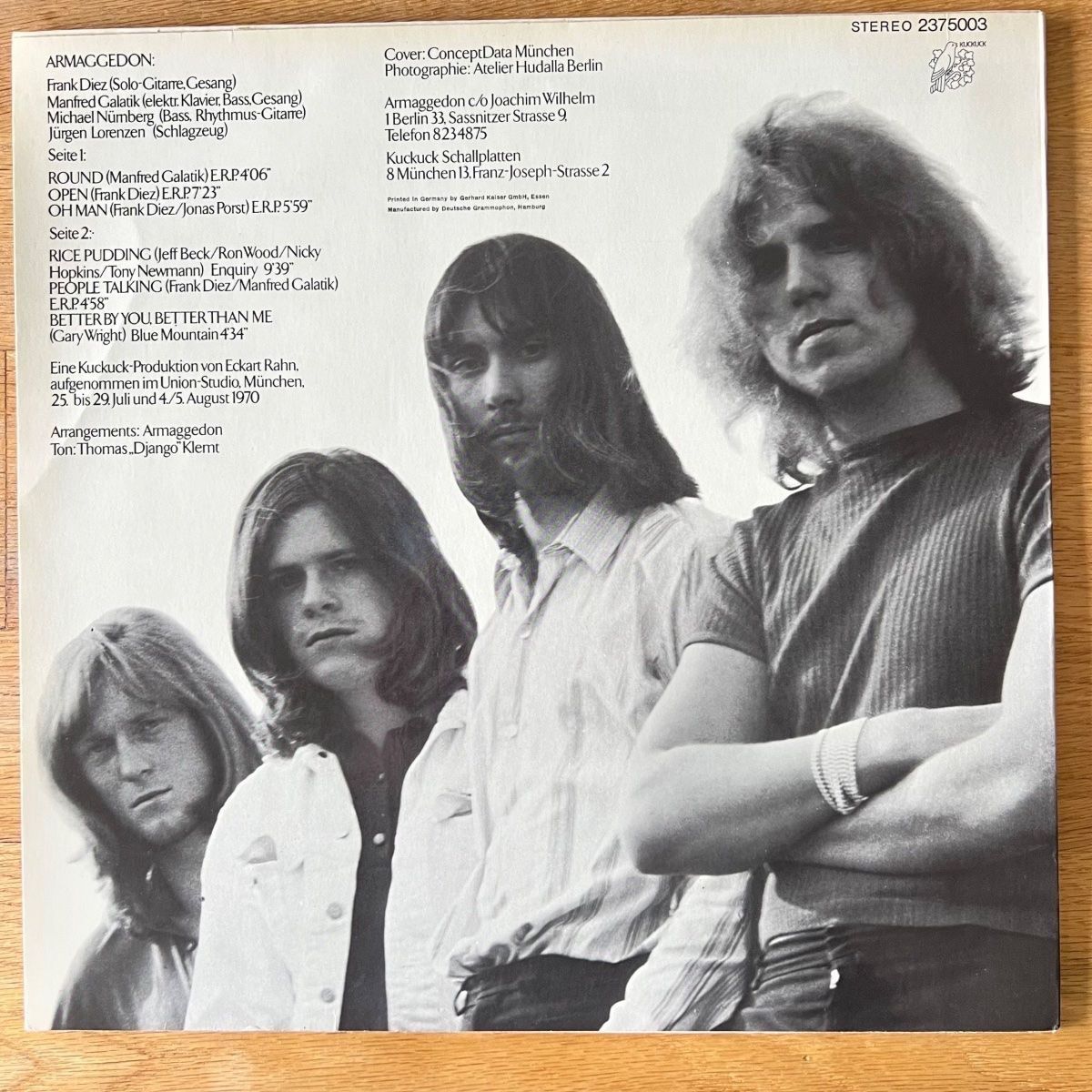 Vinyles: Armaggedon - Same / 1. D-Press. 1970 - TOP – D'occasion à Gais par soundcave57 1