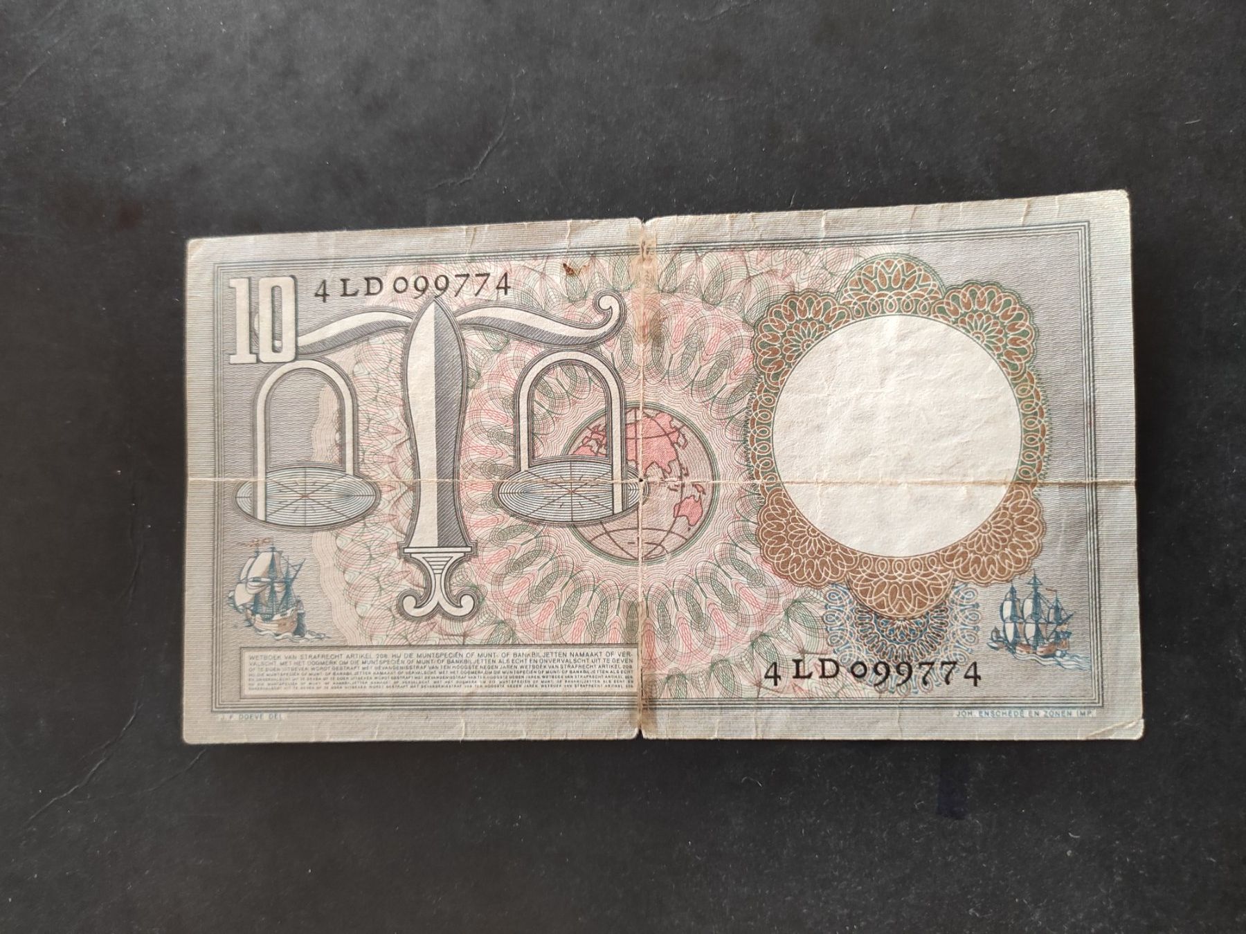 Banconote: 10 Gulden 1953 Pays-Bas – Usato da Couvet venduto da lulul 1