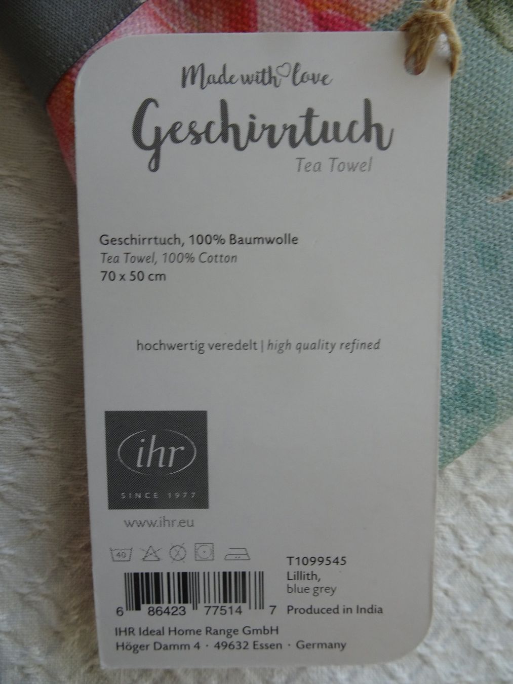 Linges de cuisine: Küchentuch mit Rosen – Neuf avec emballage d'origine à männedorf par purzelchen 3