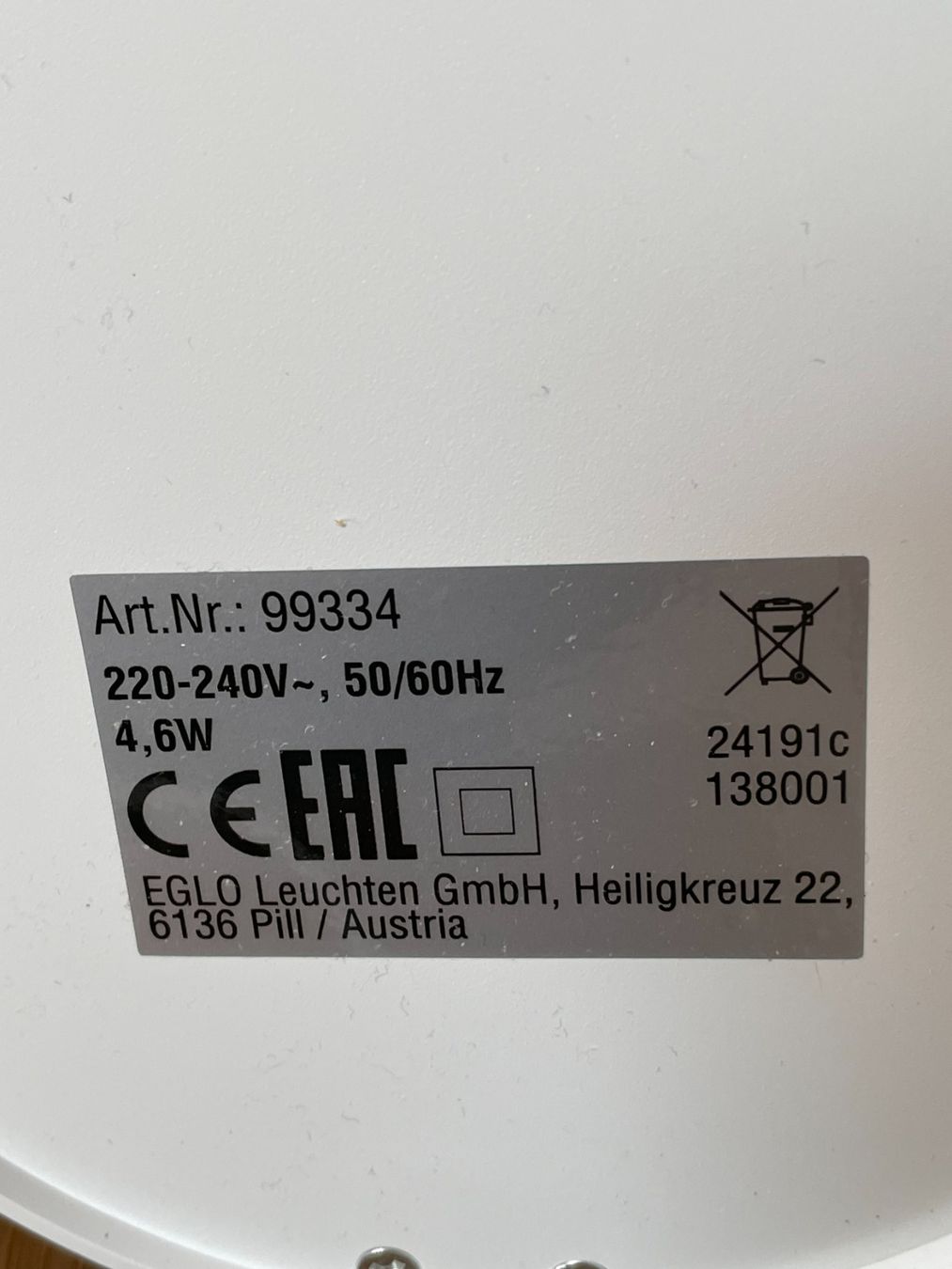 Eglo Lampade: Tischlampe EGLO Cabales – Nuovo e nell'imballaggio originale da Frieswil venduto da M3035W 3