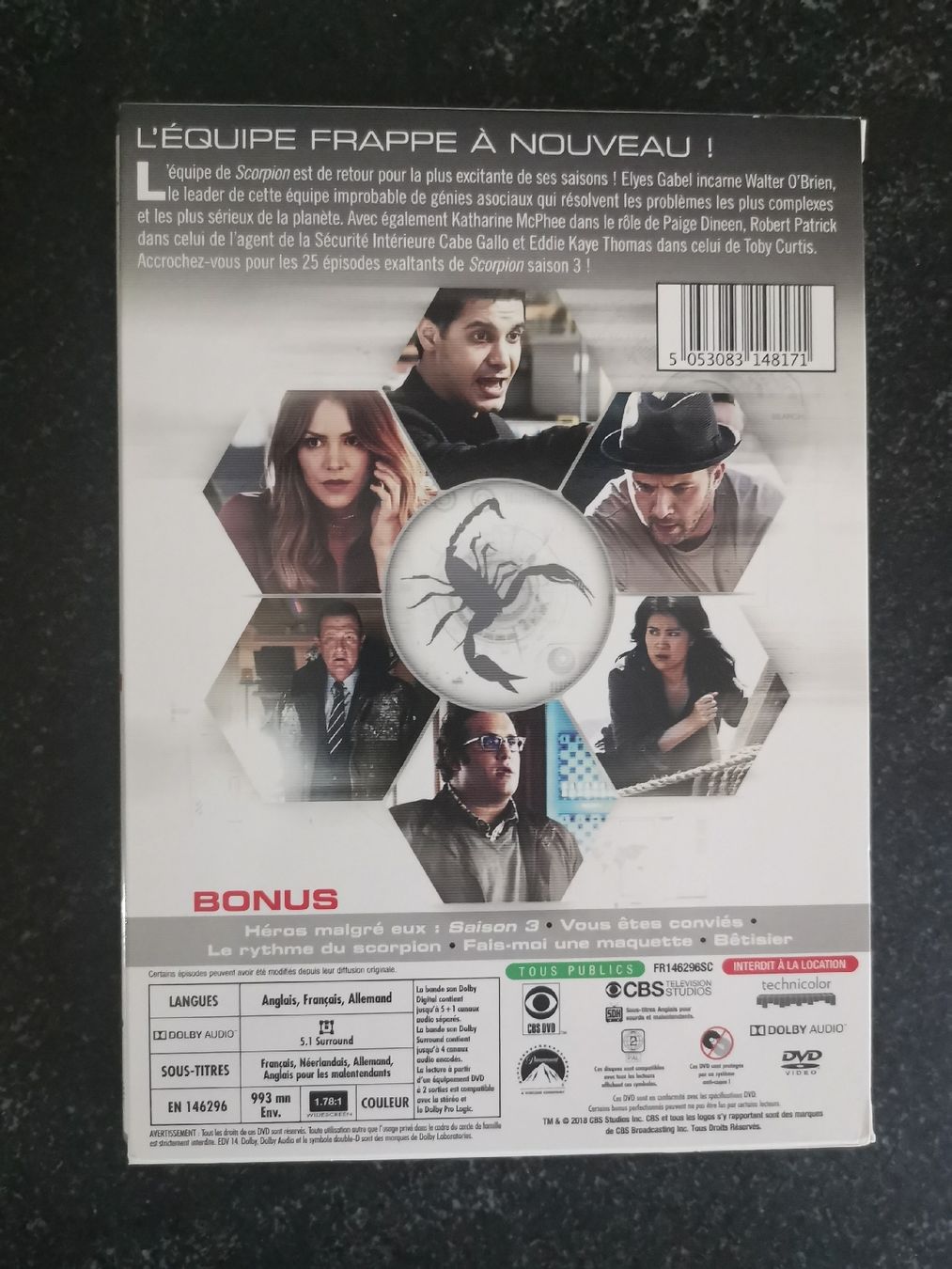 Tutti i DVDs: SCORPION SAISON 3 – Nuovo (secondo la descrizione) da Genève venduto da abba74 1