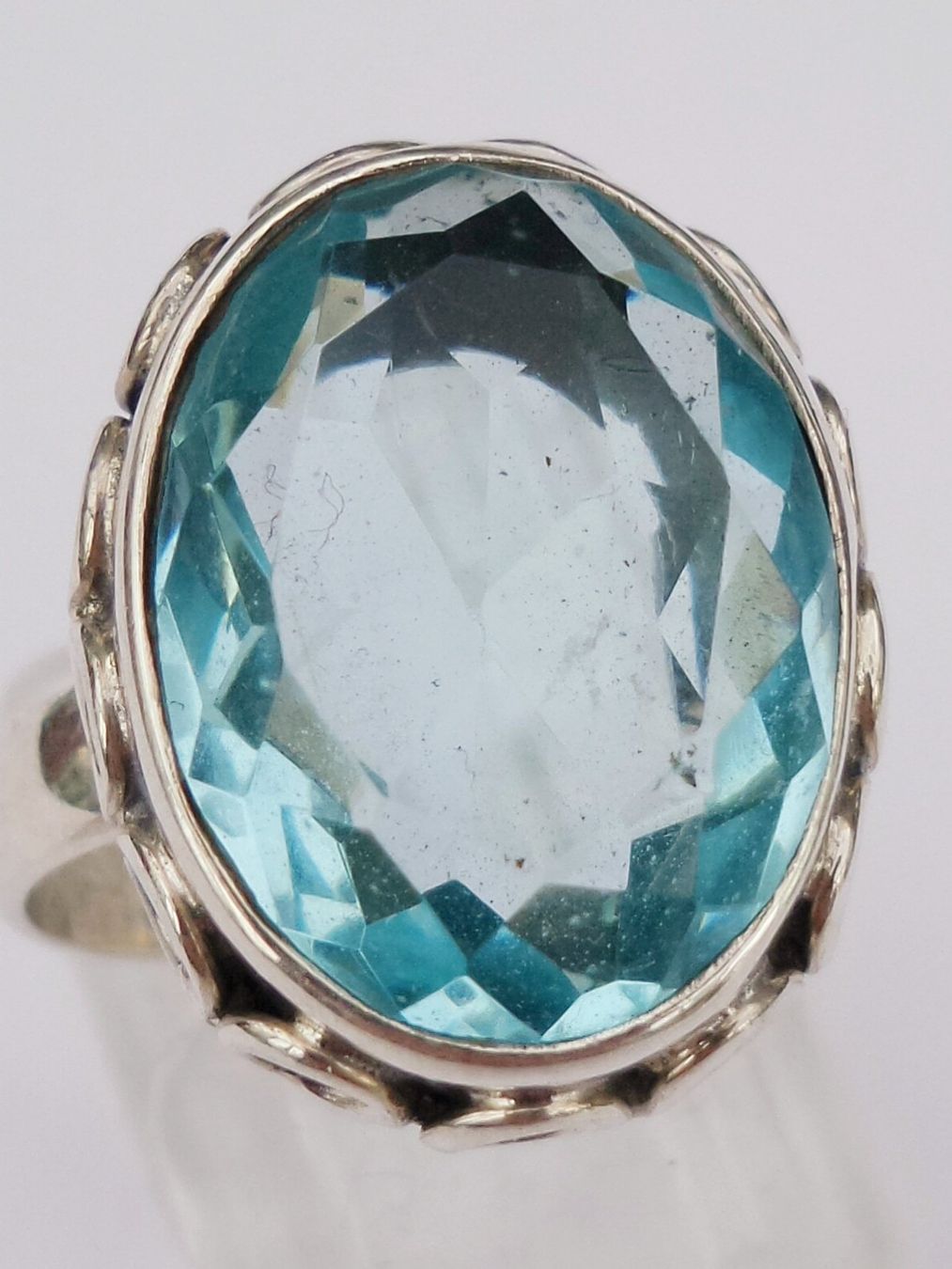Anelli: Silber Fingerring mit Blau Topas – Nuovo (secondo la descrizione) da Zürich venduto da Benedikt21 7