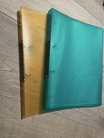 Ringbuch mit Klarsichthüllen grün und gelb 