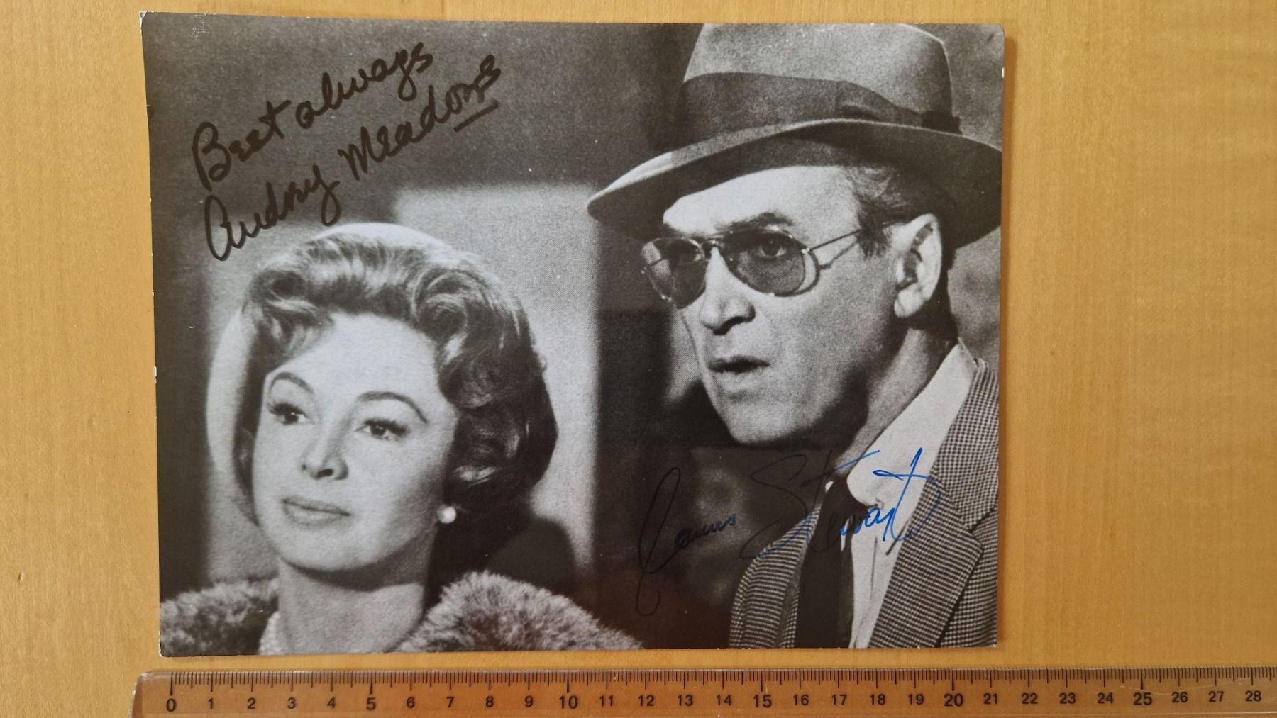 Autografi: James Stewart / Audrey Meadows, Original Autogramme – Usato da Salmsach venduto da aacs65