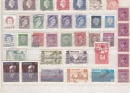 Timbres Canada +/- 1940-1980 - 70 timbres
