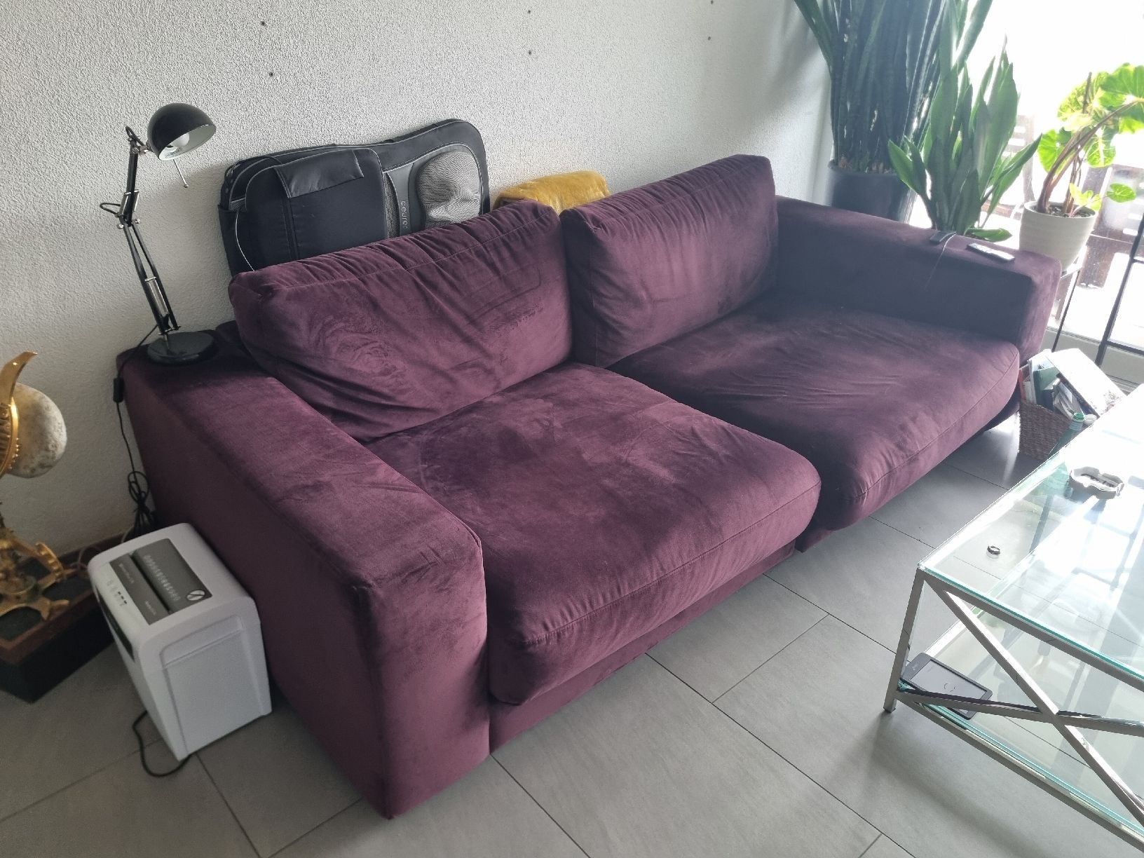 Divani: Grosses Sofa Burgundrot – Usato da Geroldswil venduto da Fant24 1