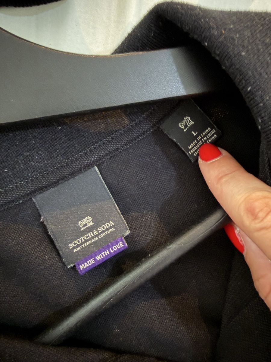 Magliette Polo: Polohemd Scotch & Soda Schwarz mit Muster – Usato da Zürich venduto da huegliariane 1
