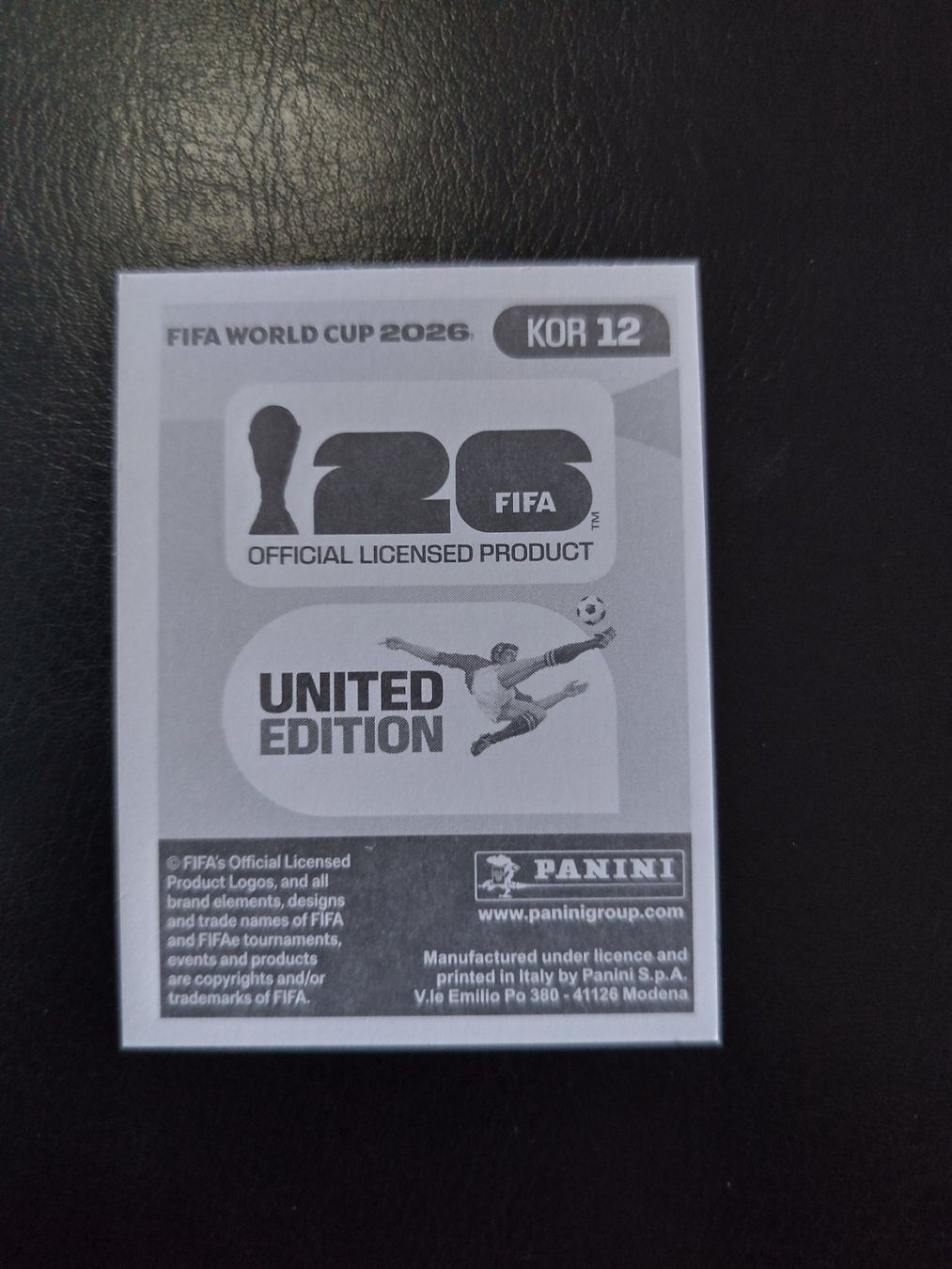 Panini Cartes à collectionner: Panini FIFA World Cup 2026 KOR 12 – Neuf (Voir description) à Matzingen par Clie42 1