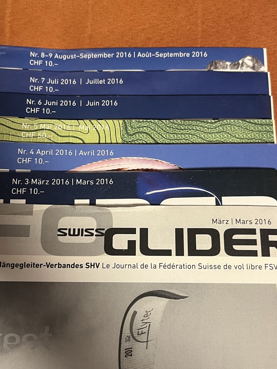 Riviste & Magazine: Swiss Glider Magazine 2016 – Usato da Veltheim AG venduto da Sarlara 1