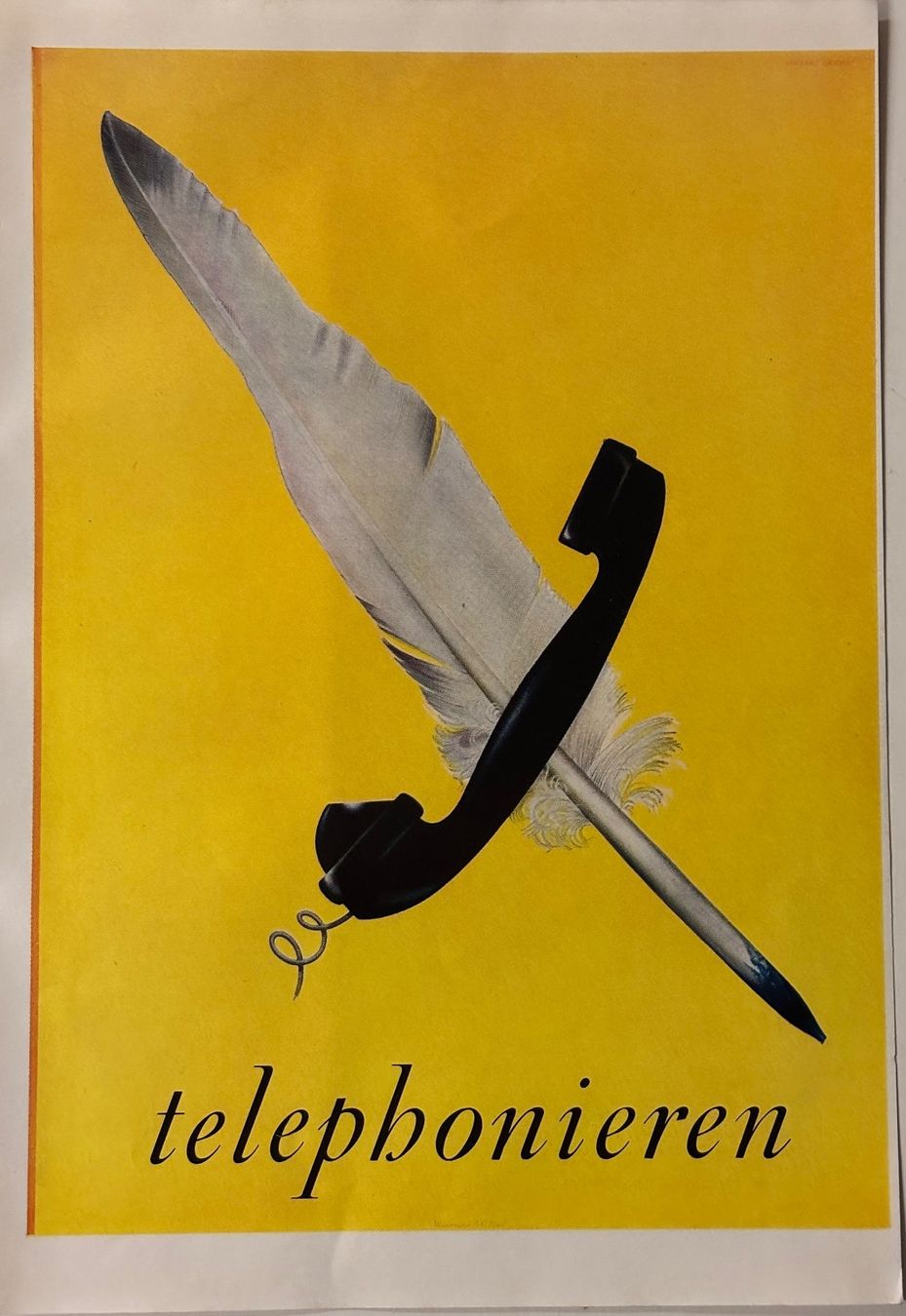 Grafica & Litografie: Herbert Leupin, Pro Telefon, Werbung, Vierfarben-Autotypie – Usato da Frauenfeld venduto da Merk52