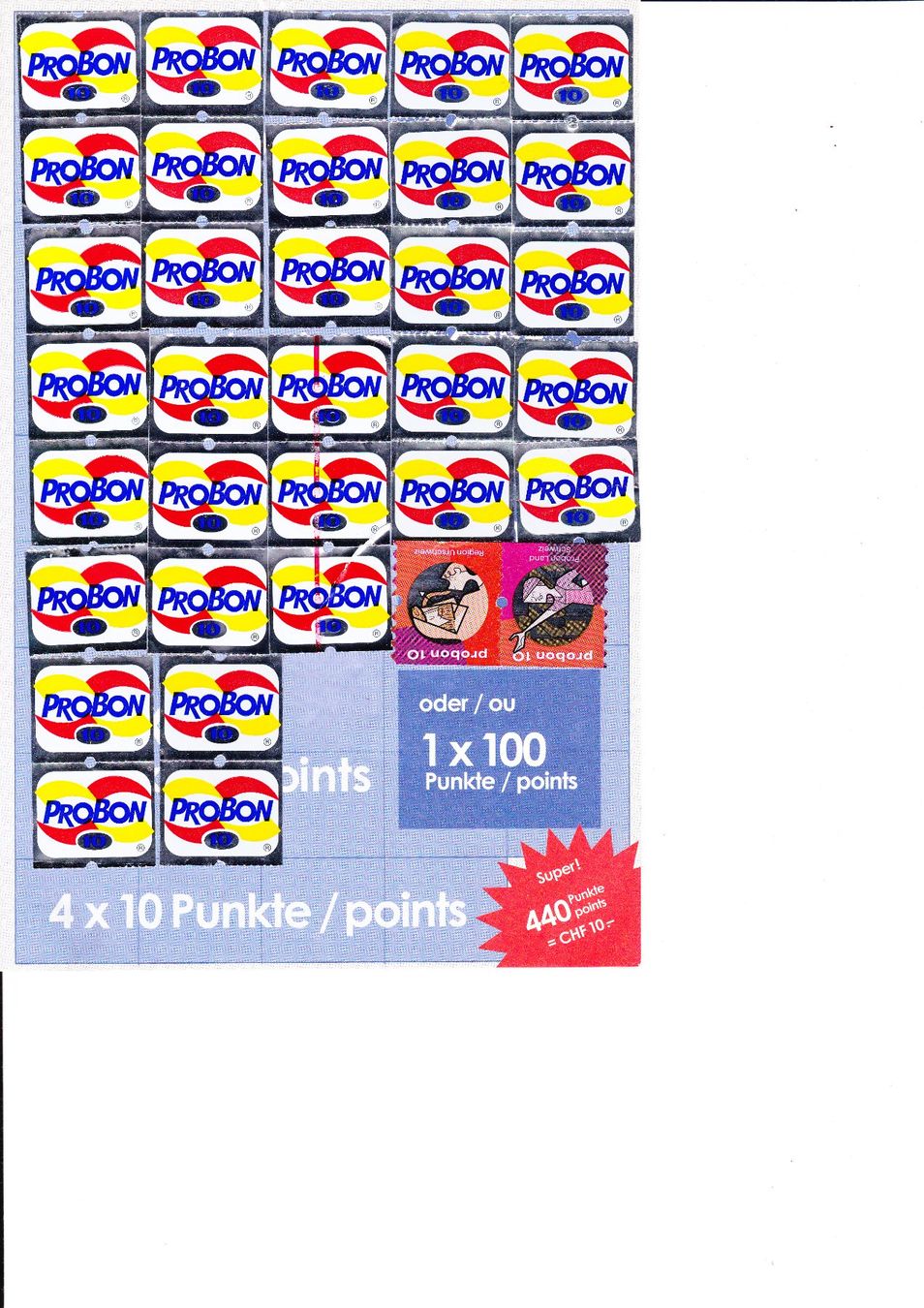Timbres & points: ProBons gemäss Bilder – D'occasion à Obfelden par Kleha 1