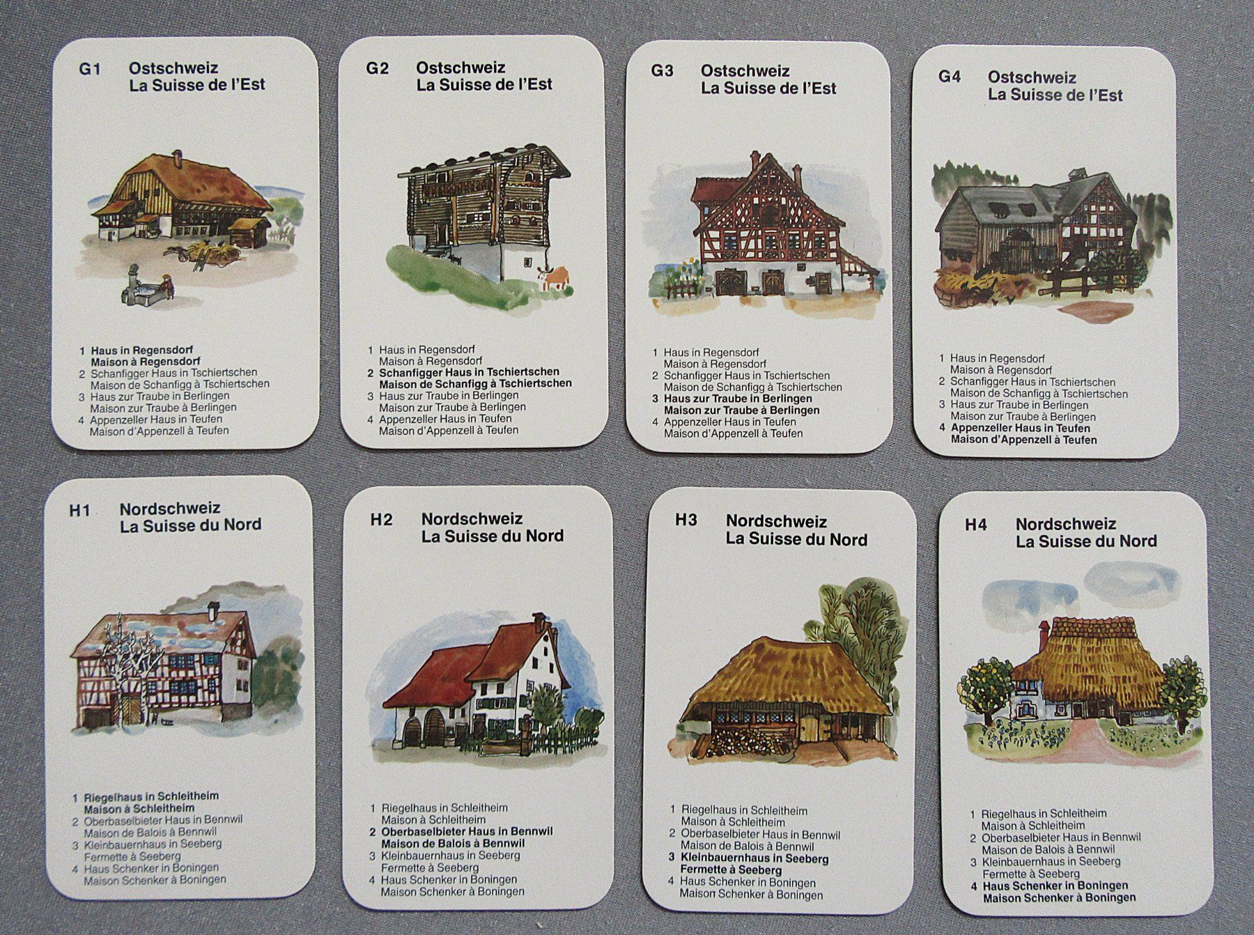 Giochi: Heidmük Quartett - Schweizer Bauernhäuser – Usato da Auenstein venduto da Padabimbim 5