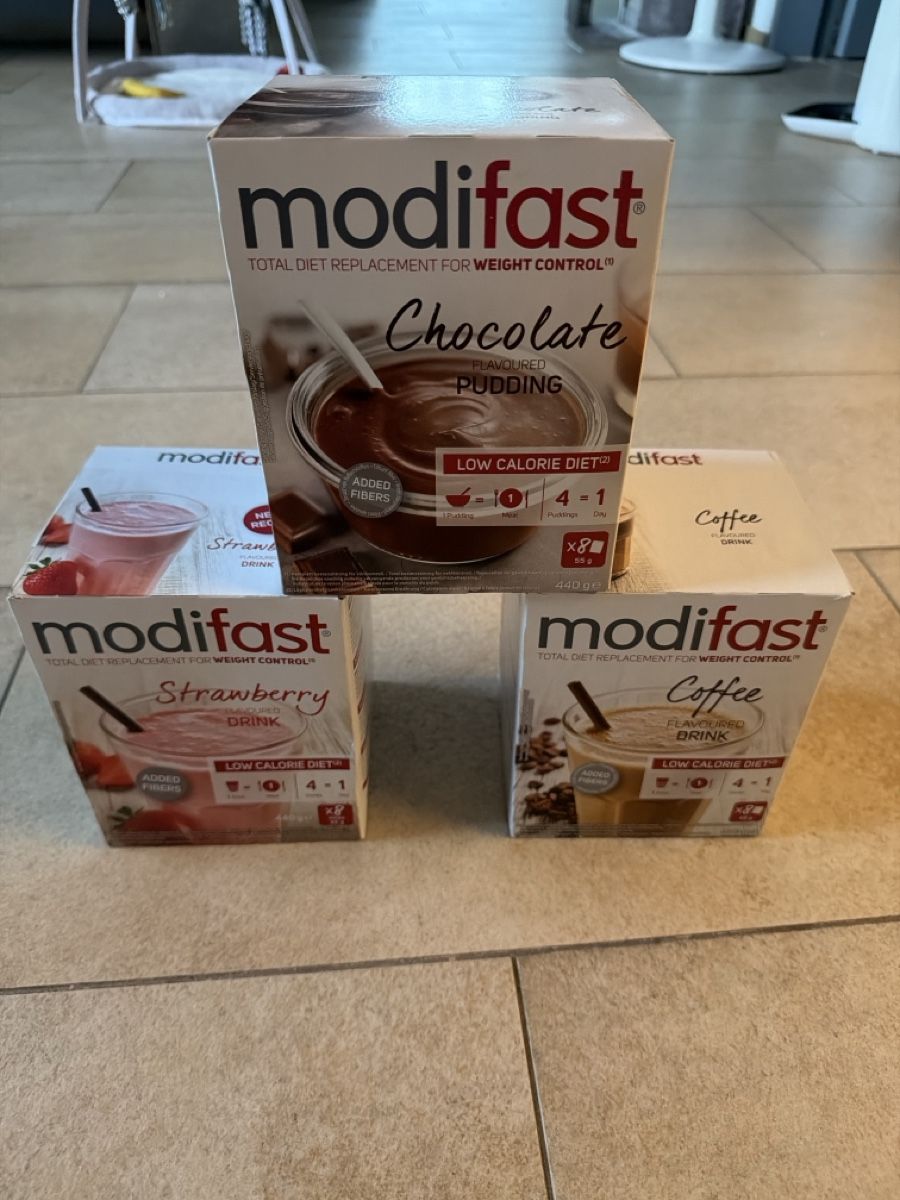 Modifast Lebensmittel & Spezialitäten: Modifast Set 3 Packungen Schokolade Erdbeere Kaffee – Gebraucht aus Luterbach von andybasilbenz