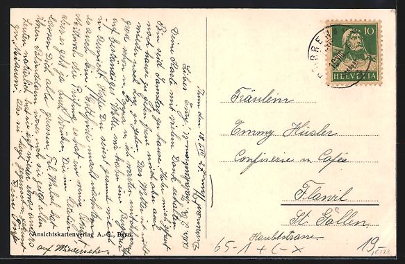 Cartoline postali: Thun, Bahnhof mit Blümlisalp und Niesen – Usato da Berlin venduto da bartko-reher 1