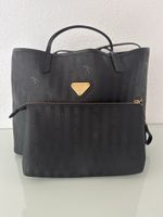Schwarze Handtasche von MOLLERUS mit Pochette, Top Zustand!