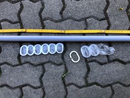 Gardinenstange bis 2.40m mit Ringen & Zubehör