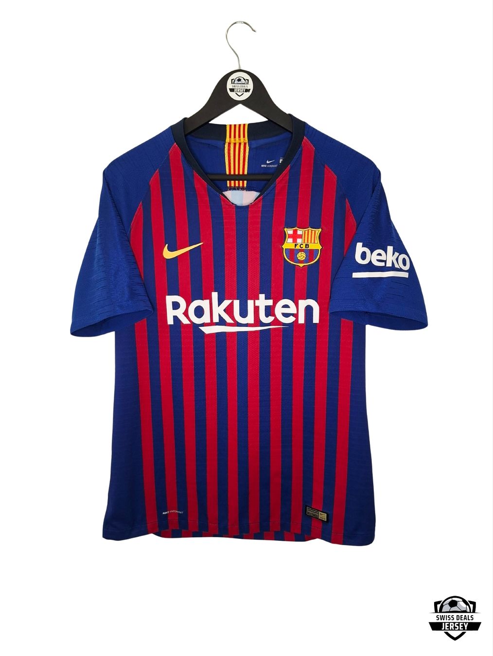 FC Barcelona Canottiere & Pantaloni: MESSI #10 Original Player Version Barcelona 2018 Home Trikot – Usato da St-Léonard venduto da SwissDealsJersey 1