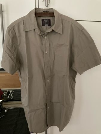 Ab 5.- Herren Hemd kurzarm Grösse M Regular fit Beige H&M