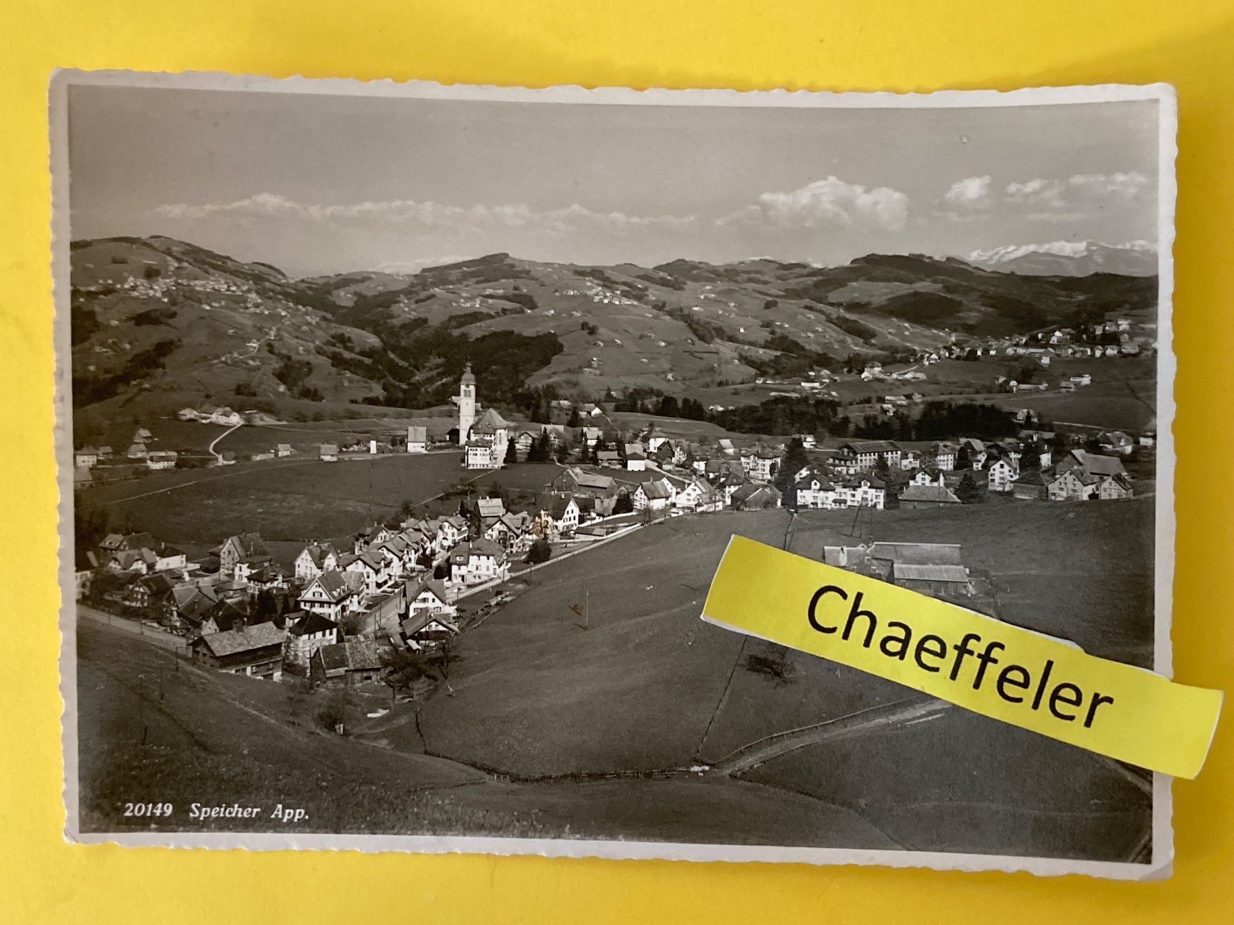 Cartoline postali: 20149 Speicher App. – Usato da Zürich venduto da Chaeffeler