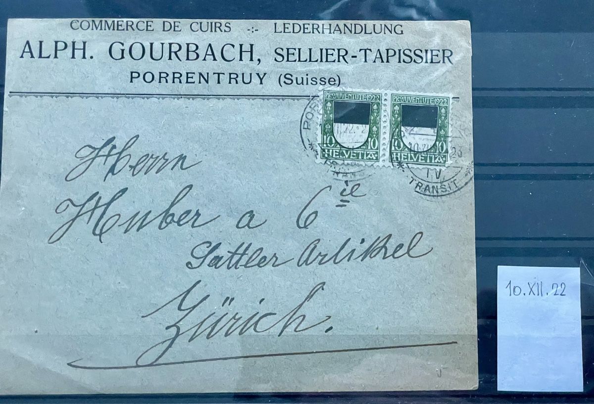 Tutti i francobolli: Brief 10. XII. 1922, siehe Abbildung – Usato da Rorschach venduto da Ziltenera