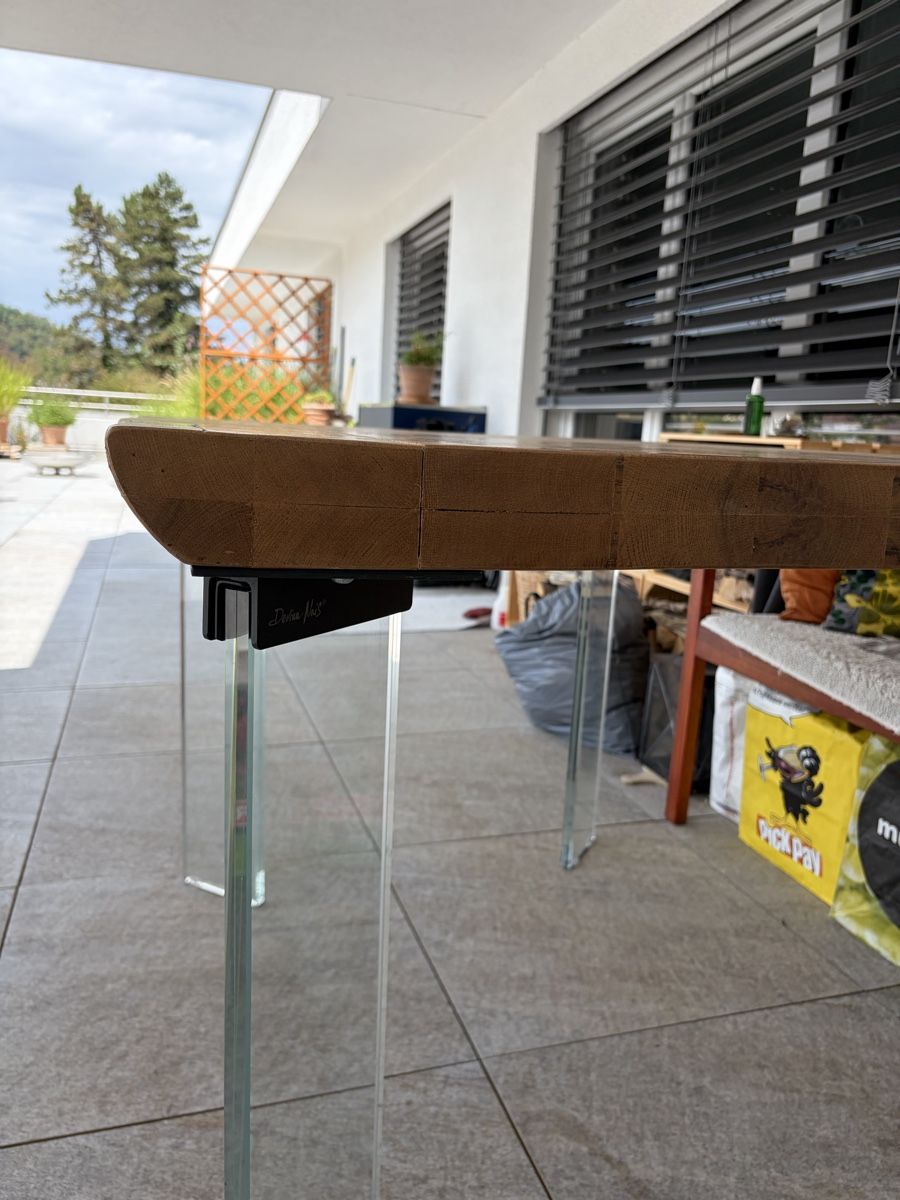 Tables: Esstisch Eiche auf Glasbeinen – D'occasion à Flüh par uallemann 6