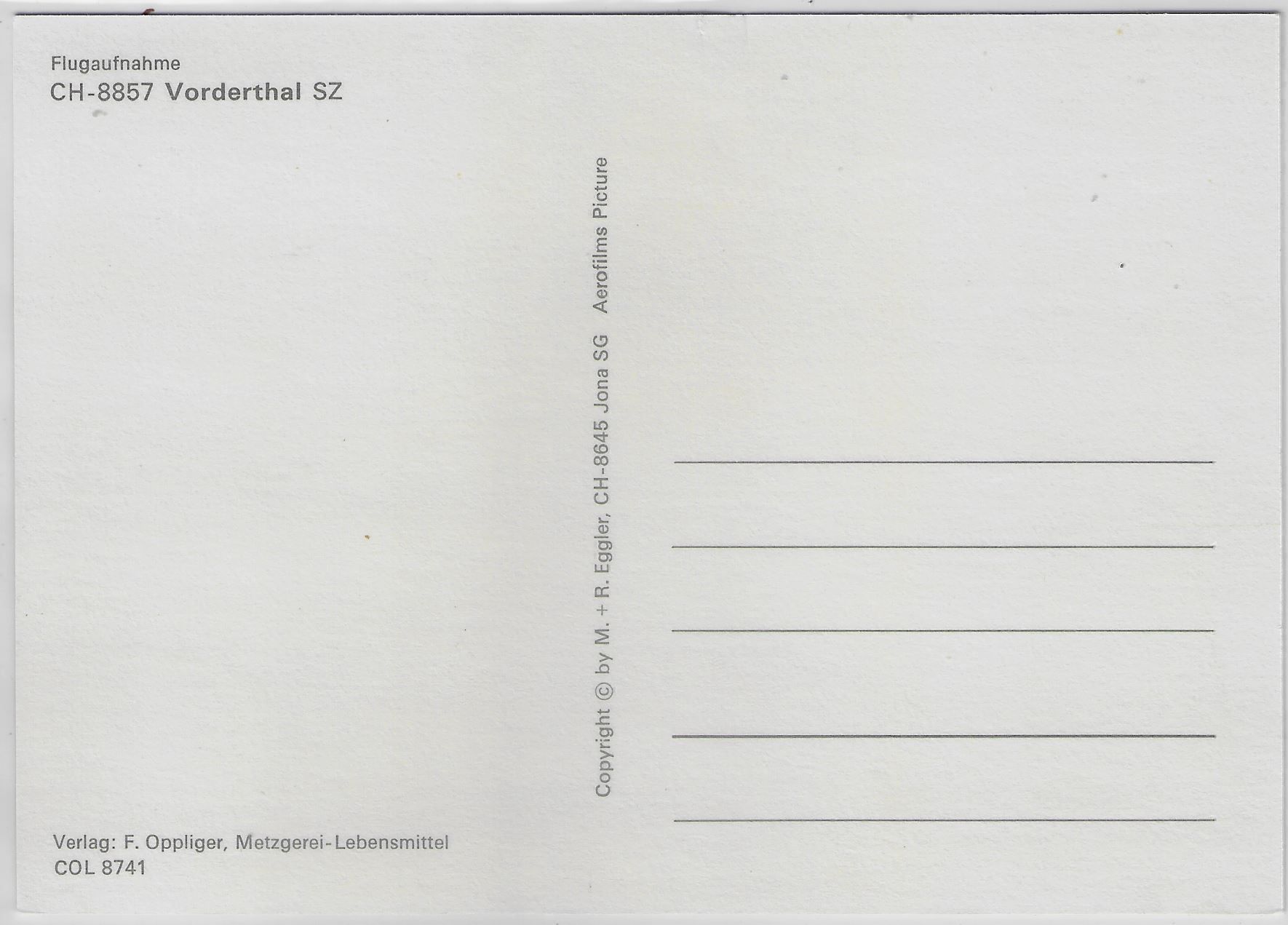 Cartoline postali: Flugaufnahme Vorderthal SZ – Antico da Ettingen venduto da Kartenplanet 1