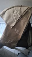 Kuschelige Wohndecke mit Hirschmotiv beige 180x180