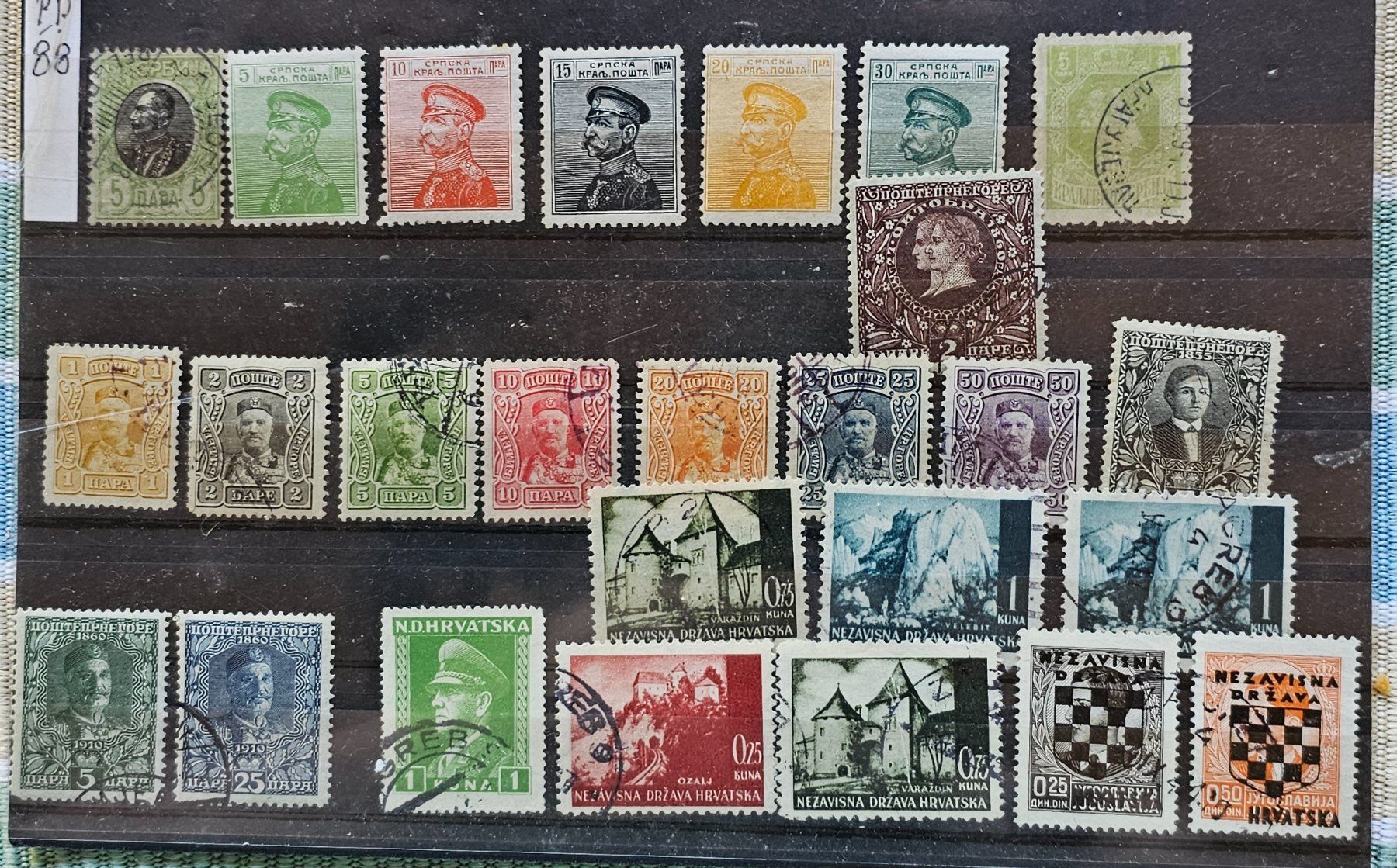 Alle Briefmarken: SERBIE, MONTENEGRO, CROATIE – Gebraucht aus Les Valettes von Nuba1