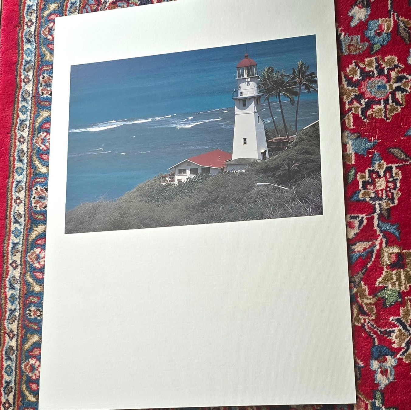 Grafiken & Lithographien: Edle Offset-Lithografie "Diamant Head Lighthouse, Hawai" – Gebraucht aus Reinach BL von Pendling 3