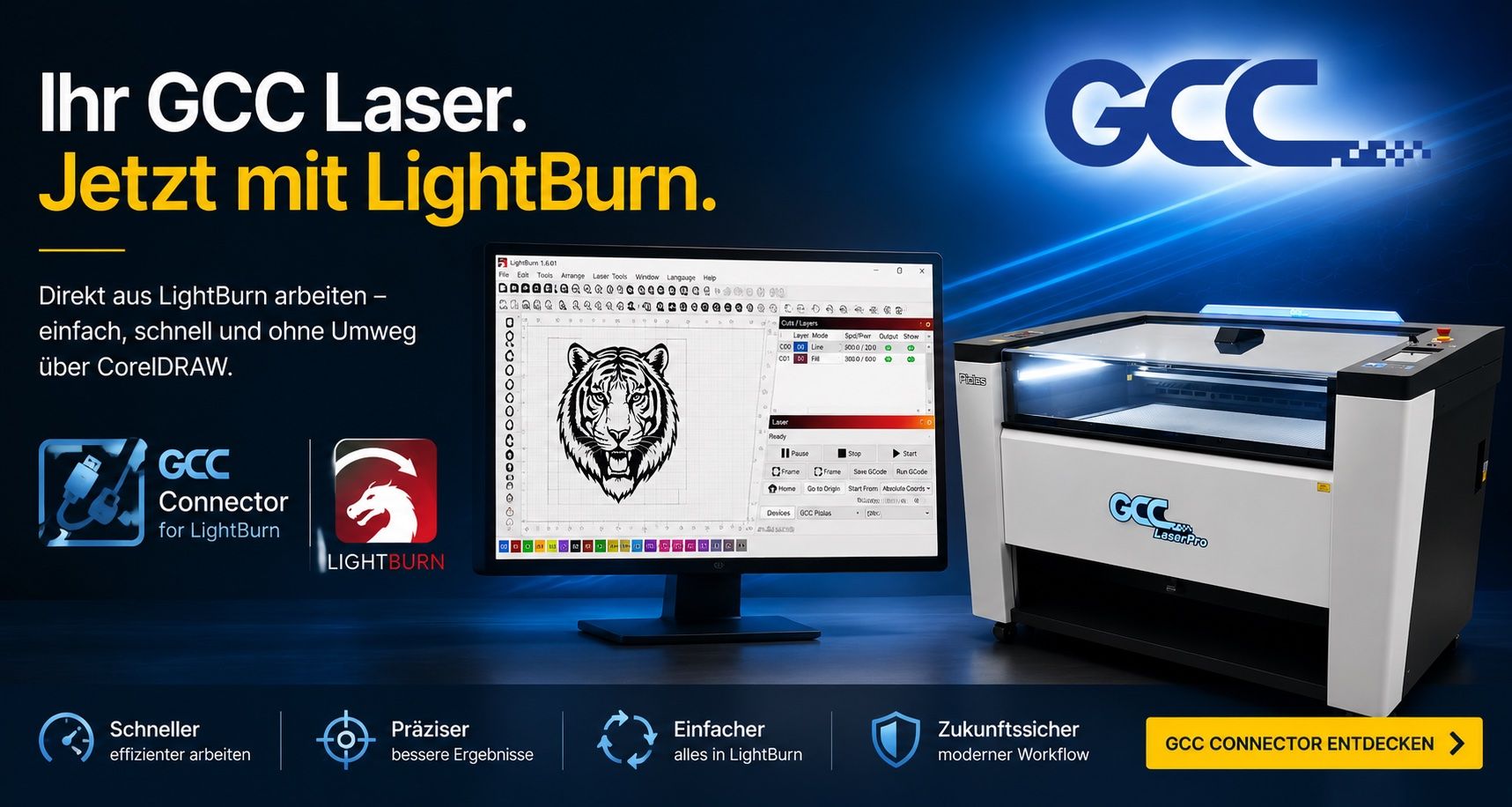 Software: GCC Connector Für LightBurn – Nuovo e nell'imballaggio originale da Steinen venduto da gwerder.digital