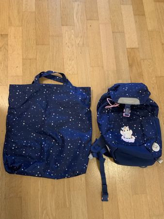Beckmann Kinderrucksack Einhorn dunkelblau guter Zustand