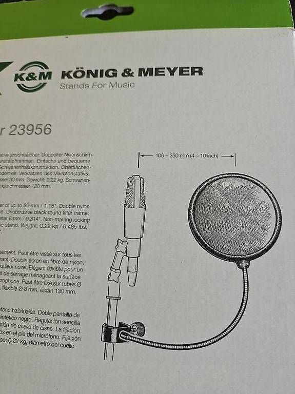 Microfoni: Popkiller Popschutz K&M 23956 Neu OVP – Nuovo e nell'imballaggio originale da Winterthur venduto da Winti-Piano 1