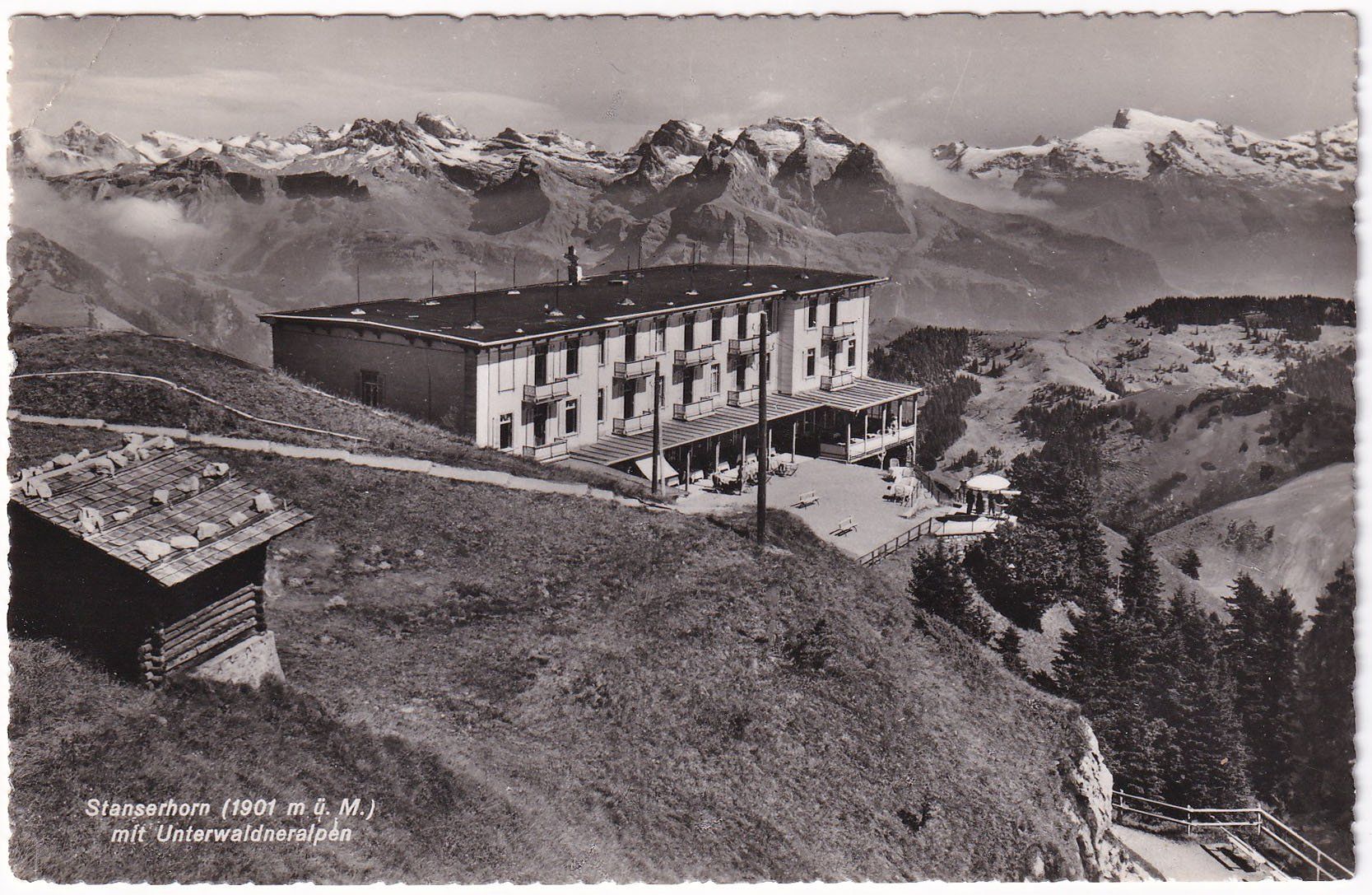 Cartoline postali: Stanserhorn mit Unterwaldneralpen  1948 – Usato da Cormoret venduto da Pascalll2001