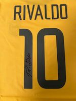 Rivaldo signed Brazil Shirt Retro n. 10 + COA