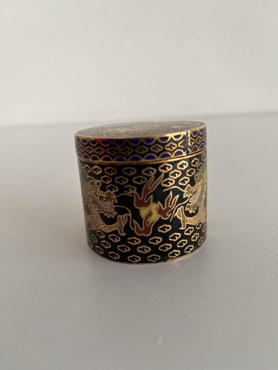 Tutte le decorazioni: Drachen - Cloisonné Deckel Dose – Usato da Wetzikon ZH venduto da seli03 4