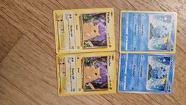 Pokemon 2x Pikachu un 2x Sobble (echt)