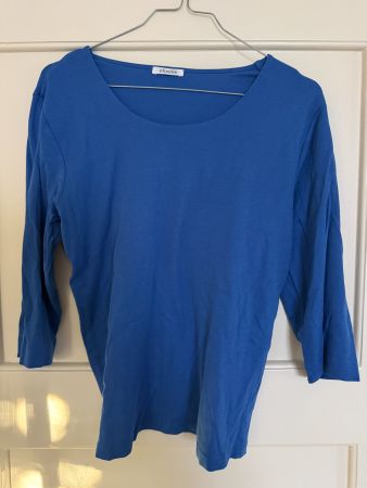 EFIXELLE Damen Shirt Bluse Royalblau 3/4-Arm ca. Gr. 38/40