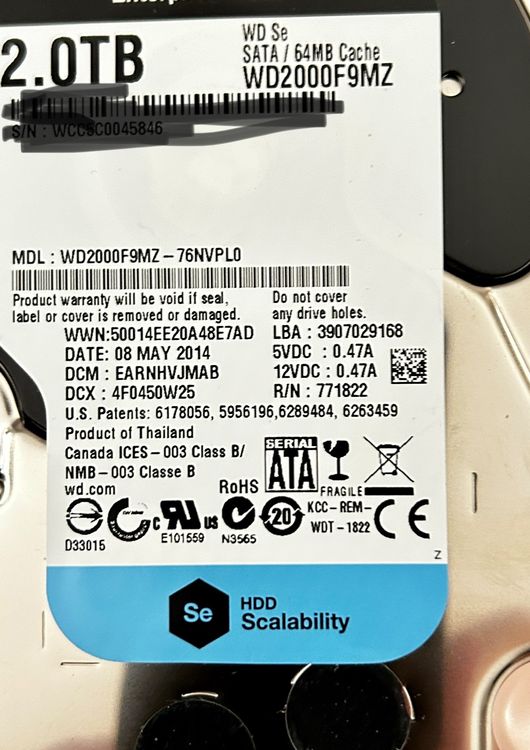 2 TB Harddisk von WD | Kaufen auf Ricardo