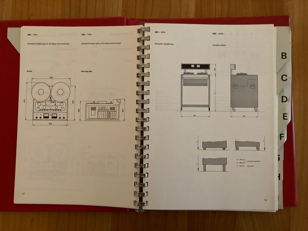 Manuel D'Utilisation Et De Service Original Pour Studer A812