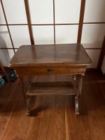Antique Wooden Sewing Table with Internal Storage Used