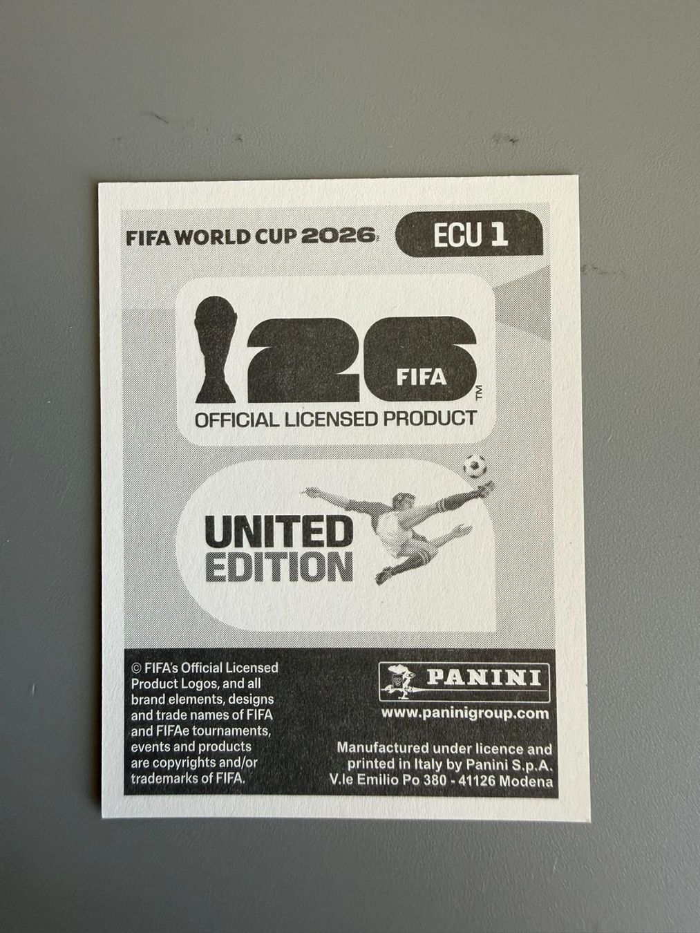 Panini Cartes à collectionner: Panini Ecuador Wappen ECU1 – D'occasion à Liebefeld par Ronaldo-1996 1