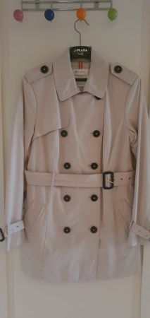 Trenchcoat Trench Coat Mantel beige mit Gürtel