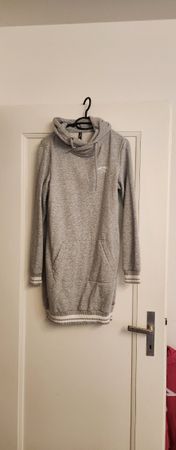 Sweatshirtkleid. Vestito felpa cappuccio Jean Pascale grigio