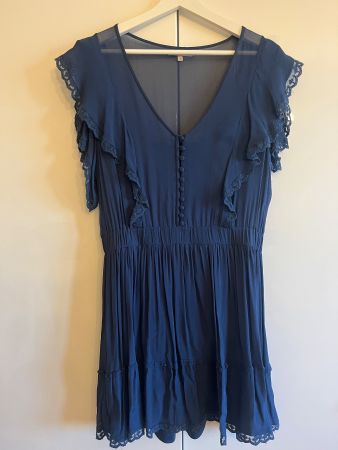Farina Opoku Boho Kleid blau M
