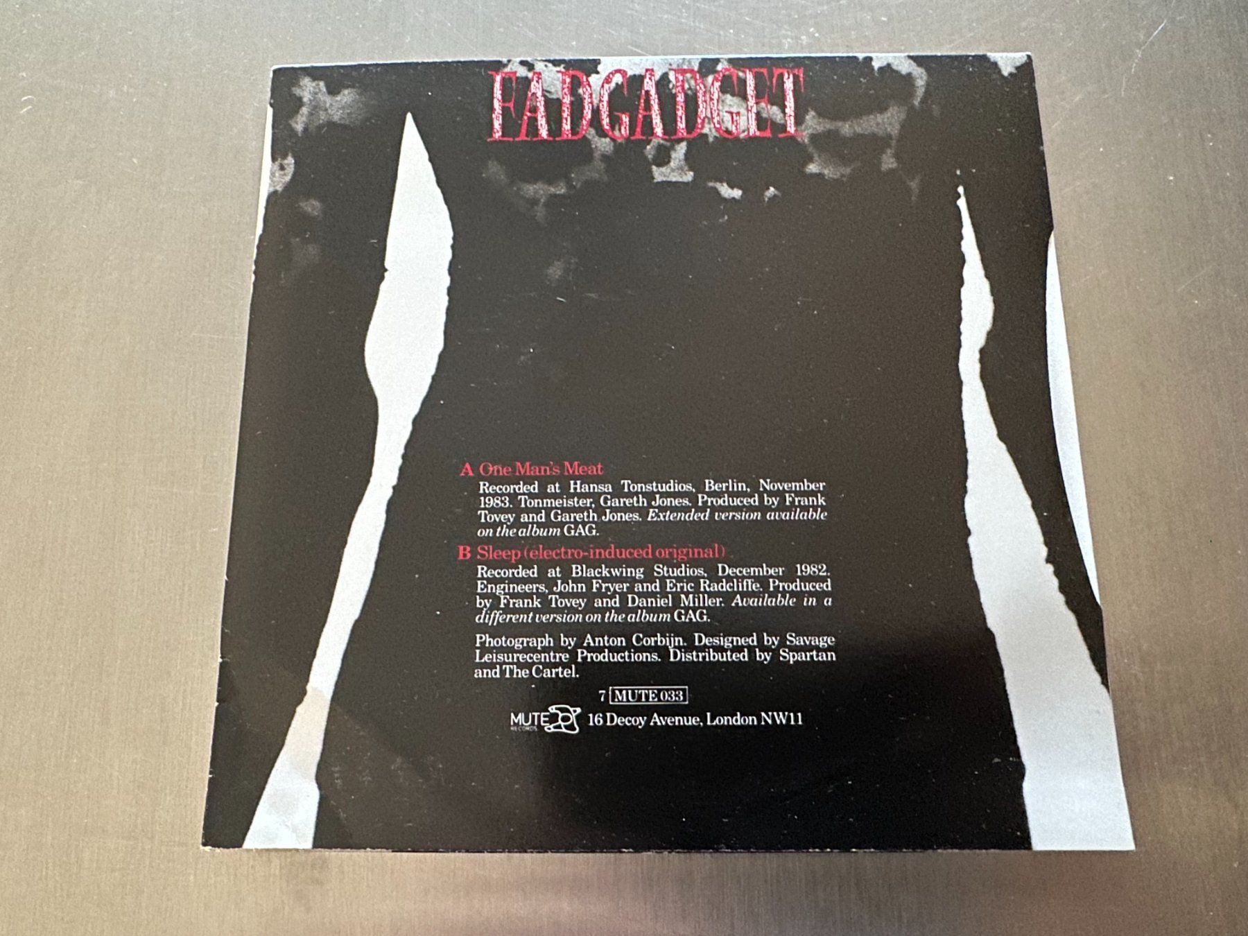 Dischi in vinile: FAD GADGET 7 ONE MAN'S MEAT – Usato da Sion venduto da jaipur1401 2