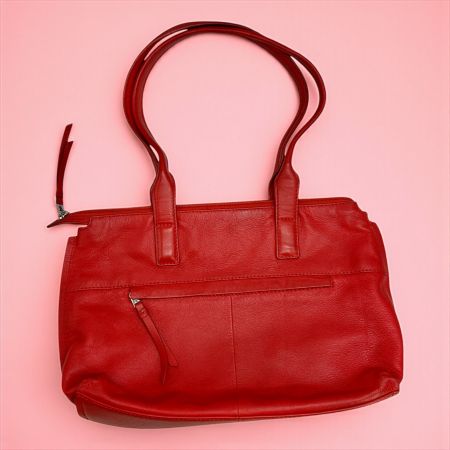 Sac à main BREE en cuir véritable rouge