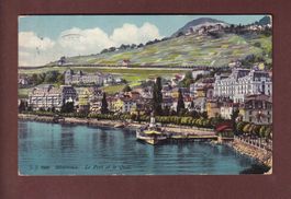 MONTREUX - Port et Quai - Bateau CGN - 1913