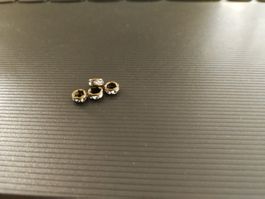 3 Strass Rondellen altvergoldet 4mm