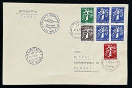 Schweiz 1939 - Swissair Europa-Flug Nord, Landesausstellung